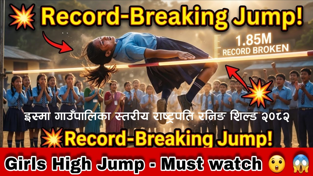 💥 Record-Breaking Jump ! Girls High Jump – Must Watch 😲