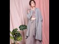 Natural linen coatnatural linen dress  bluish gray