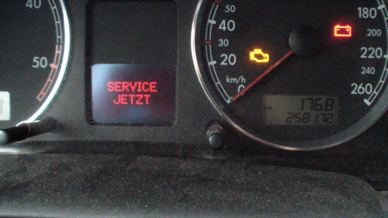 Service Intervall Zurucksetzen Anzeige Tacho Vw Passat Diy