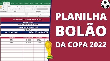Planilha de Bolão da Copa 2022