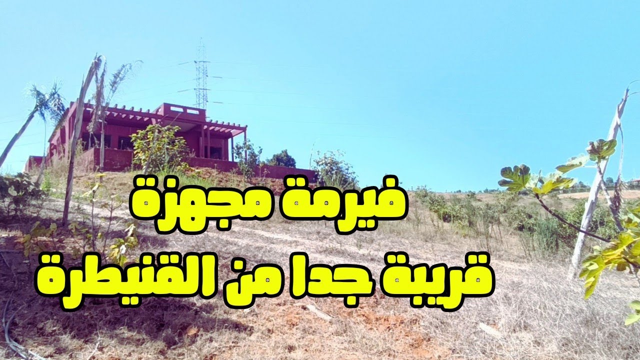 فيرمة مجهزة قريبة جدا من القنيطرة على طريق معبدة بثمن جد مناسب