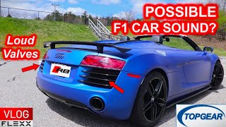 THE BEST exhaust for a Gen1 Audi R8 V8 - (Topgear F1)