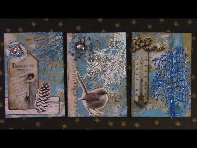 Artist Trading Card Swap- Winter Theme - Ursula's Digital Mixed Media