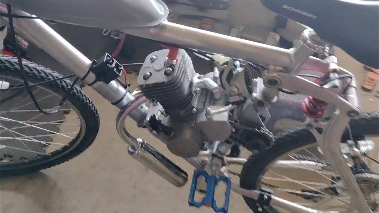 Zeda yd100 motorized bicycle (hard to pedal start) YouTube