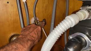 How to turn off water supply to a refrigerator under sink