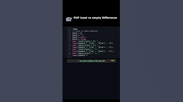 PHP isset vs empty Difference #codingchallenge