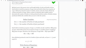 DeltaMath Writing System of Equations