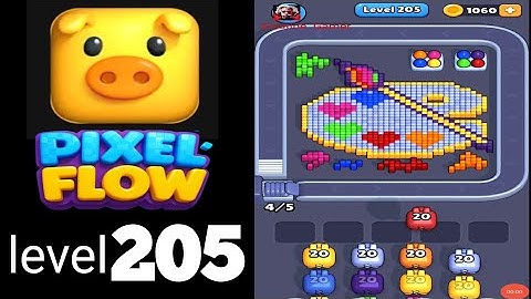 Pixel Flow level 205 hard Walkthrough Solution