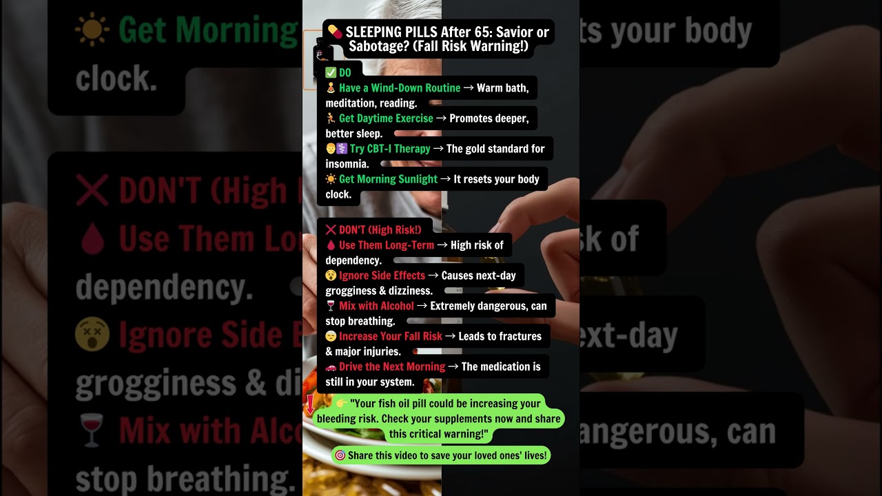 SLEEPING PILLS After 65: Savior or Sabotage? (Fall Risk Warning!) 