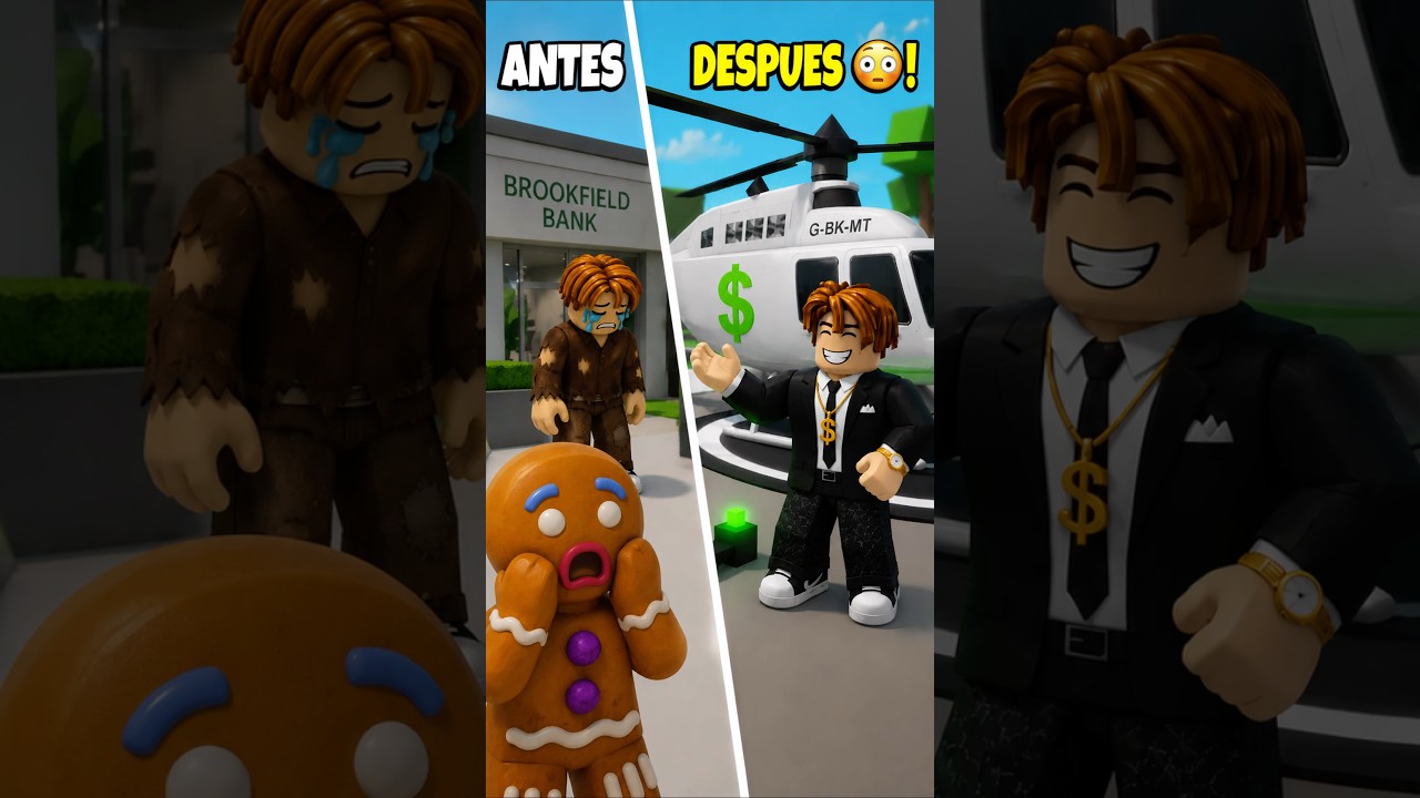 DE POBRE A MILLONARIO EN 1 MINUTO 😱 TOCINO RICO 🤑 #roblox #brookhaven