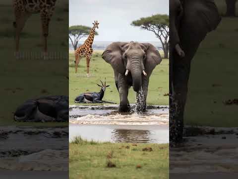 Gazelle Rescued From Tar Pit! #animals #wildlife #rescue