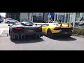 Spotted Lamborghini aventador, Lamborghini huracan Performante and mclaren 600LT revving together!