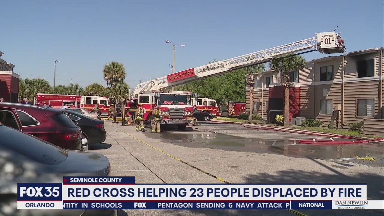 Red Cross helping 23 displaced by fire - YouTube