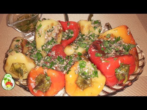 Жареный перец + рецепт чесночного соуса.Вкусная Закуска.Национальная кухня.