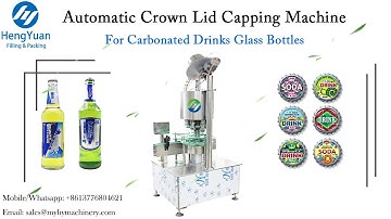 Beer Glass Bottle Sealing Equipment | Automatic Rotary Crown Lid Capping Machine
