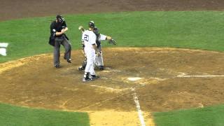 Jorge Posada gets ejected after a strikeout