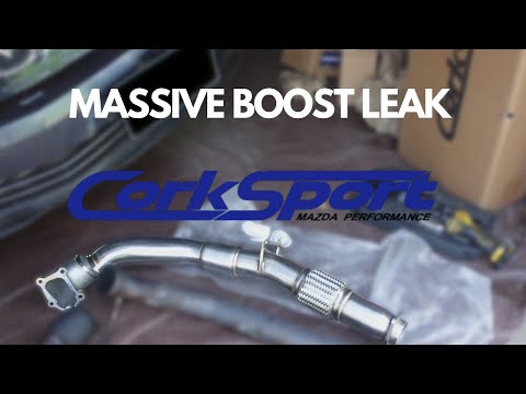 MAZDASPEED 3 HAS HUGE BOOST LEAK | Corksport Downpipe Install