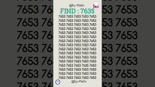 How Fast Did You Pin Point The Number 7635 From The List?