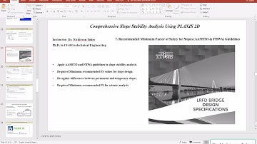 7. Recommended Minimum Factor of Safety for Slopes (AASHTO & FHWA) Guidelines