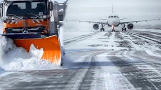 Alert at a Chinese airport due to heavy snowfall