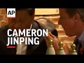 Chinese and British leaders eat fish and chips