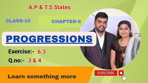 Q.no:-3 & 4 #exercise-6.3#chapter-6#progressions#class-10#A.P & T.S