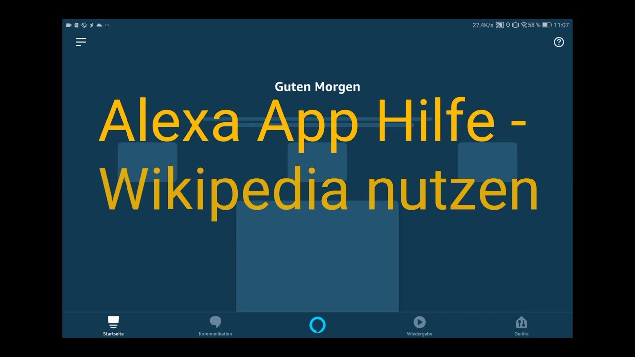 Alexa App Hilfe - Wikipedia nutzen