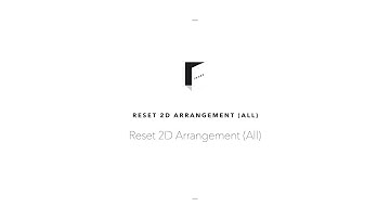 Reset 2D Arrangement All Reset 2D Arrangement All