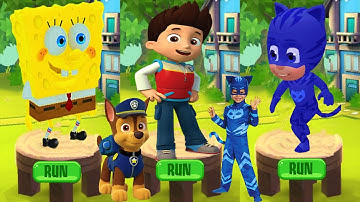 Tag with Ryan Spongebob SquarePants vs Ryder Paw Patrol vs Catboy Surprise - All Characters