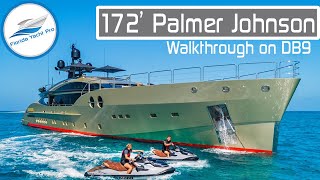 172' Palmer Johnson Superyacht Walkthrough on DB9  Available for $28.3 Million in South Florida