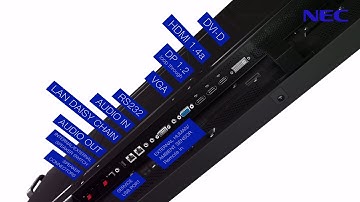 Great connectivity possibilities with NEC P Series large format displays