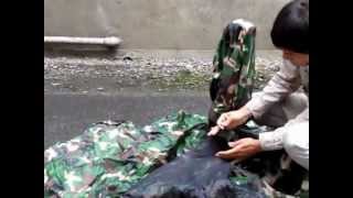 日本野鳥の会　野鳥観察ブラインド「RAIN」のたたみ方