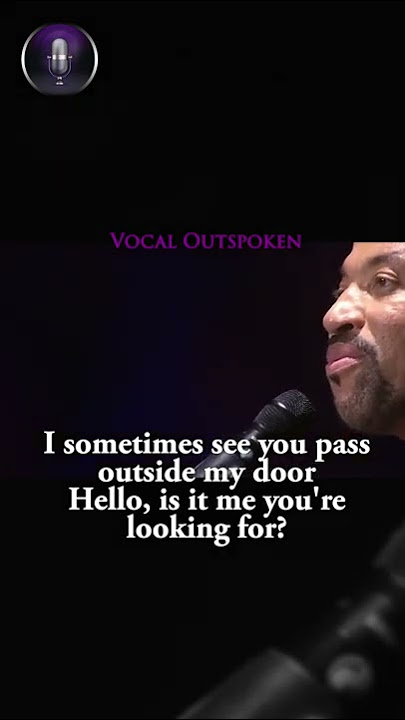 Lionel Richie -HELLO acapella #vocaloutspoken #hello #lionelrichie #shorts