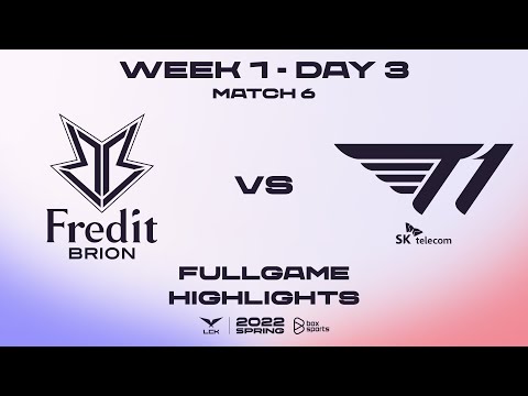 BRO vs T1 Highlights ALL GAMES LCK Spring Split 2022 | W1D3 | Fredit BRION vs T1