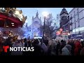 Bruselas exhibe su hermoso árbol de luces y su imponente decoración navideña | Noticias Telemundo