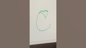 How to write a C in Heart Font | English Handwriting Calligraphy #howtodraw #calligraphy #art