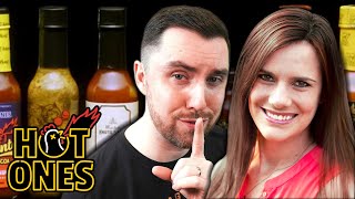Eaglegarrett Gets Spicy With His Wife Hot Ones Hot Sauce Challenge