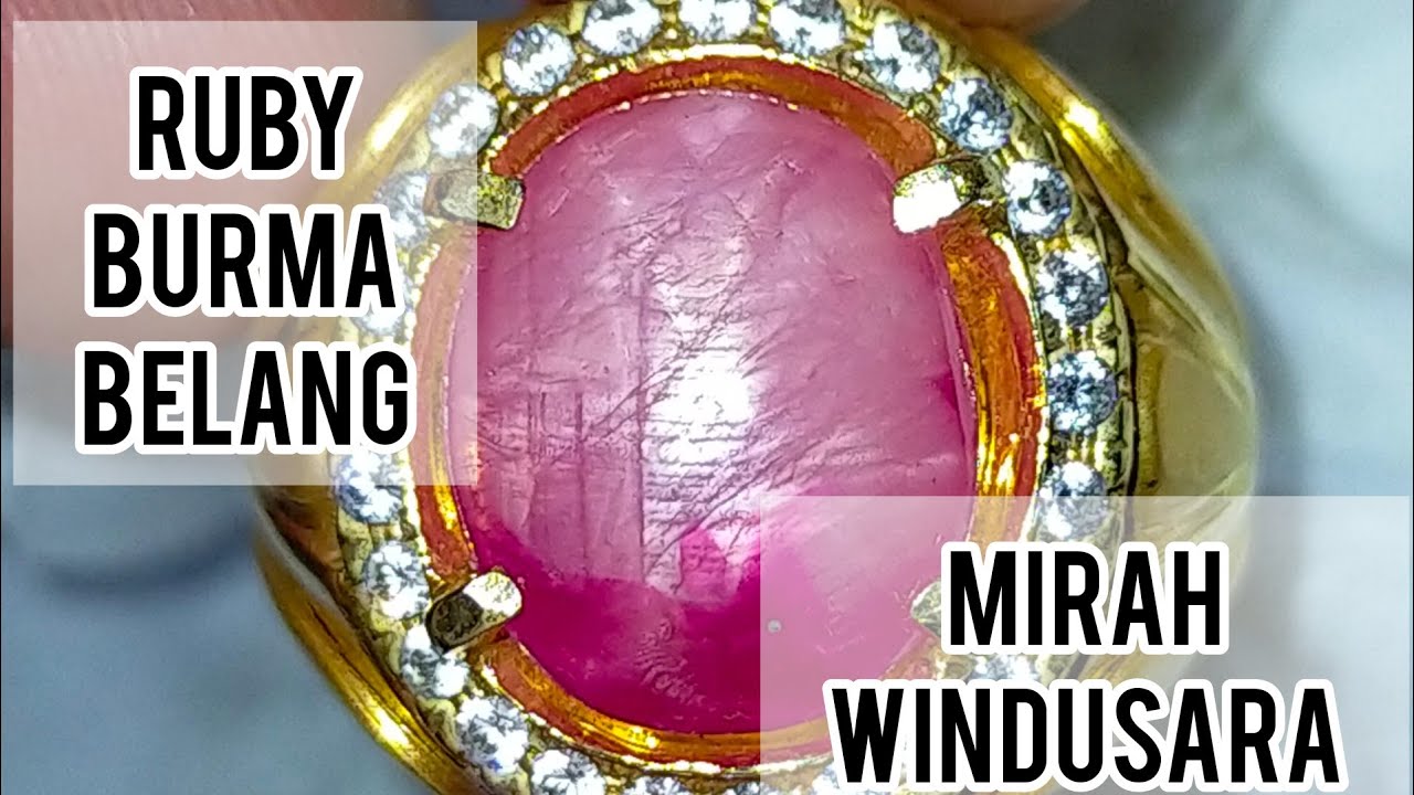 Ruby burma belang windusara Gemstone Batu permata  