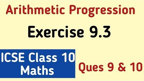 ICSE Class 10 Maths Chapter 9 Ex 9.3 | M L Aggarwal | EX 9.3 Question 9, 10 | A.P ICSE Class 10