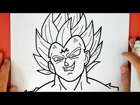 my drawing-majin vegeta(meu desenho-majin vegeta) by NickBF5 on