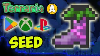 Terraria how to get FLOWER BOOTS fast (SEED for 1.4.4.9.5) [Android, XBOX One, PS 4, Switch] (EASY)