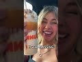 Asking the Dunkin worker to make me her favourite drink! | Liana Jade