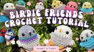 Birdie Friends Crochet Tutorial | Seagull and Pigeon