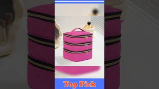 3-Layer Quilted Makeup Organizer