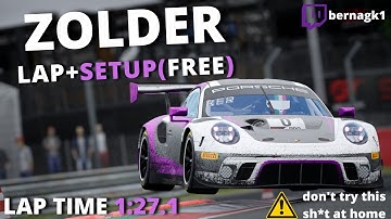 PORSCHE 911 II GT3R | ZOLDER 1:27.1 | HOTLAP + SETUP | ACC