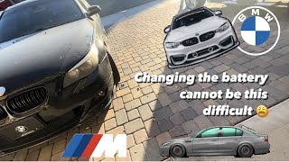 Installing the New Battery in the BMW 550i // E60