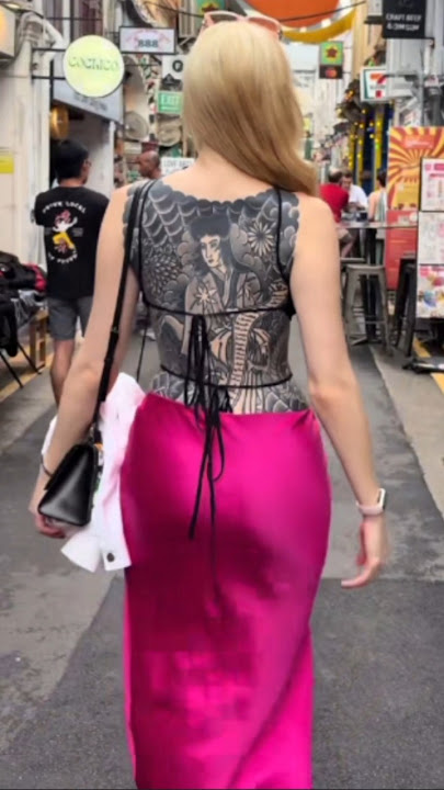 Beautiful Girl's Tattoo Drawing Looks Like a Yakuza Gangster