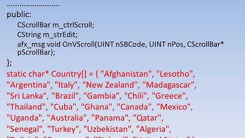 Scroll V app MFC C++, VS 2019