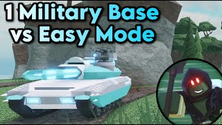One Military Base vs Easy Mode | Tower Defense Simulator