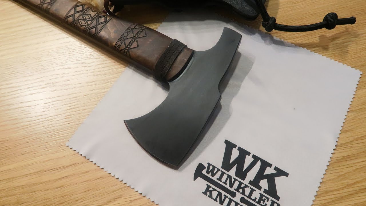 Winkler WK005 Hammer/Combat Axe Black No Glare 5.5" Head/Maple Handle 